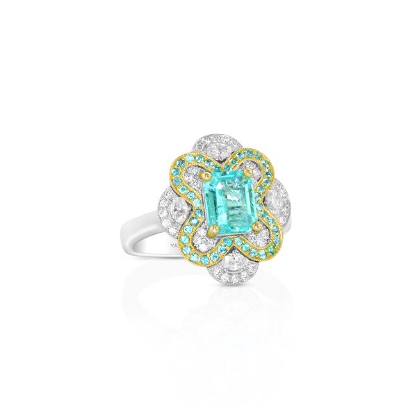 Emerald-Cut Paraiba Ring - Image 2