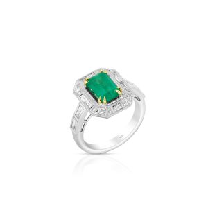 Emerald and Diamond Ring