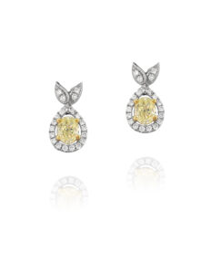 Yellow Diamond Drop Earrings