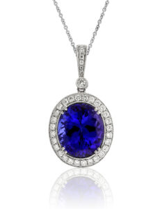 Tanzanite & Diamond Pendant Necklace