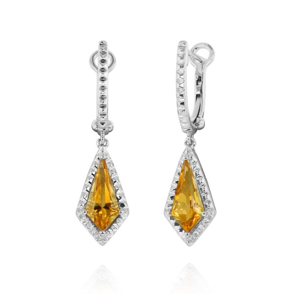 Kite Citrine Drop Earrings - Image 2