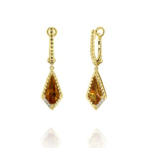 Kite Citrine Drop Earrings