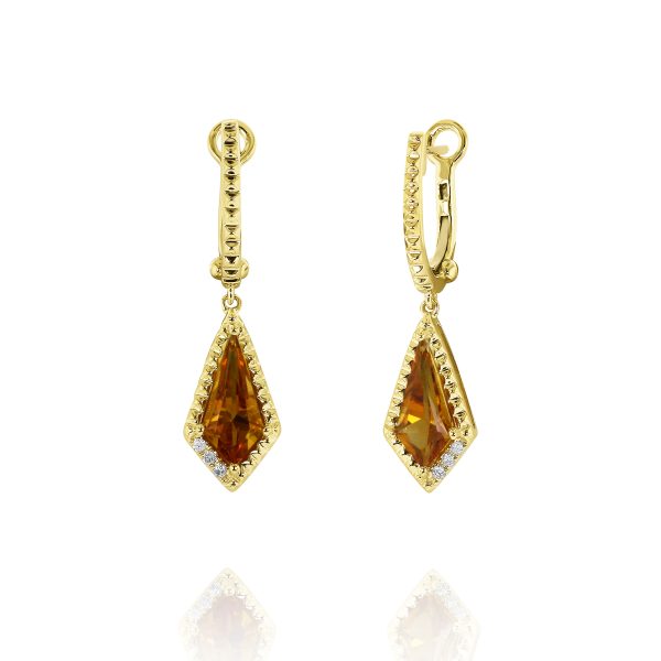 Kite Citrine Drop Earrings