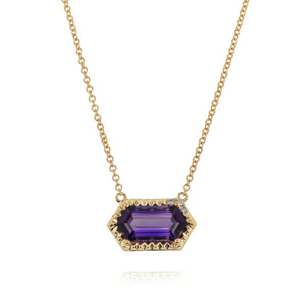 Hexagon Amethyst Pendant - Image 3