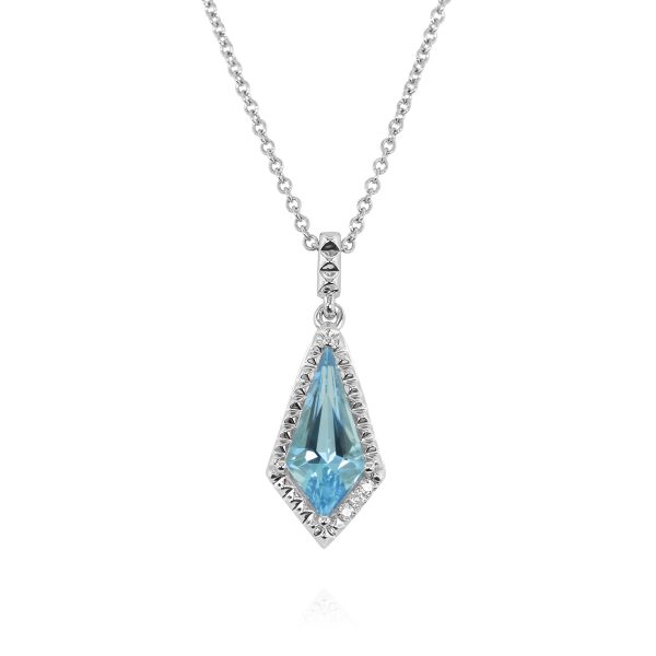 Kite Swiss Blue Topaz Pendant - Image 2