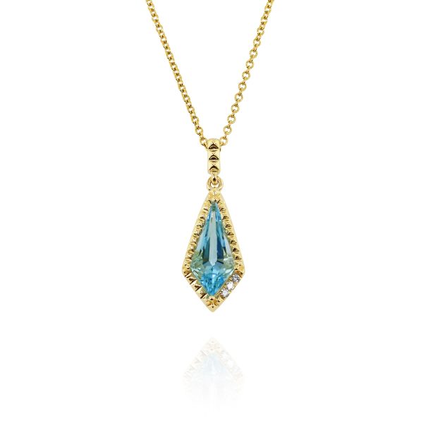 Kite Swiss Blue Topaz Pendant - Image 3