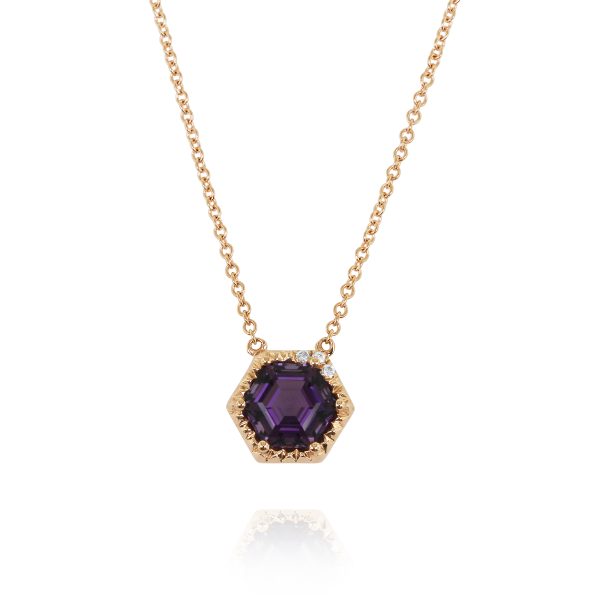 Hexagon Amethyst Pendant - Image 2