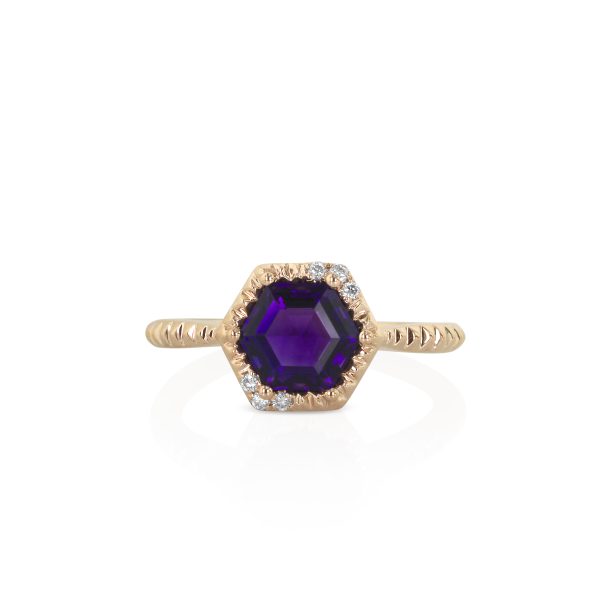 Hexagon Amethyst Ring - Image 3