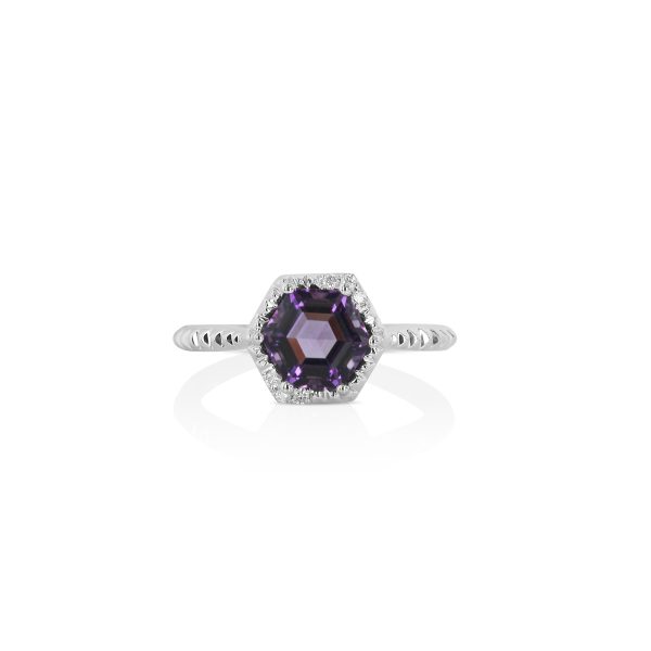 Hexagon Amethyst Ring - Image 4