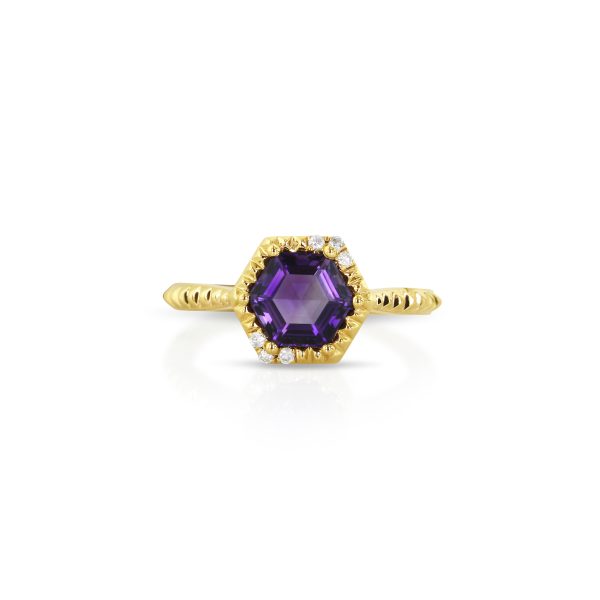 Hexagon Amethyst Ring - Image 5