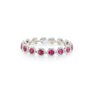 Pink Sapphire and Diamond Bracelet